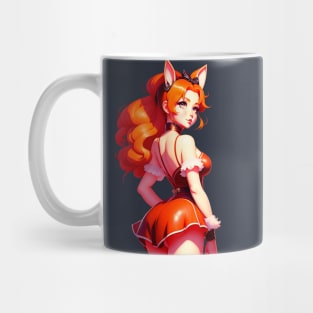 Cute redheaded girl with ears Mug